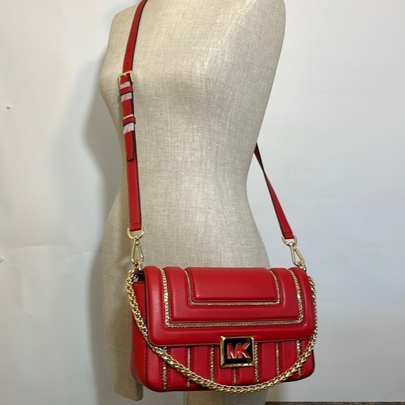 Michael Kors Handbags - Michael Kors ❤️ chain link red shoulder bag crossbody